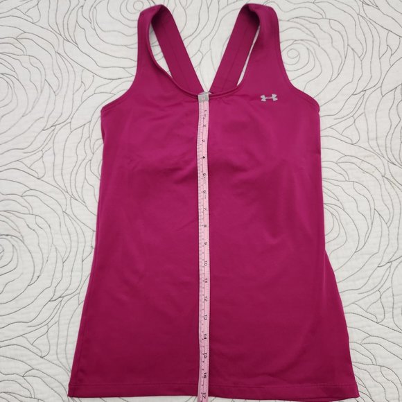 UNDER ARMOUR [XS] Pink Athletic Under Armour Tank with Built-In Bar - Picture 7 of 10